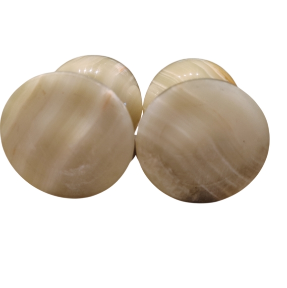 Vintage 1970s Onyx Marble Goblets Set Of 2 - Picture 5 of 5